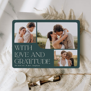Love & Gratitude   Multi Photo Wedding Thank You Card