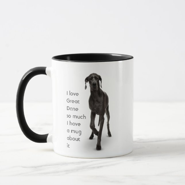 Love Great Dane Dogs So Much Fun Quote Mug (Left)