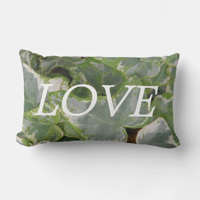 lOVE green Ivy inspiration pillow (Front)