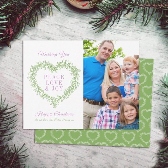 Love green purple mistletoe heart photo Christmas (Creator Uploaded)