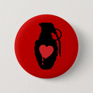 Love Grenade - Love is a Battlefield 2 Inch Round Button