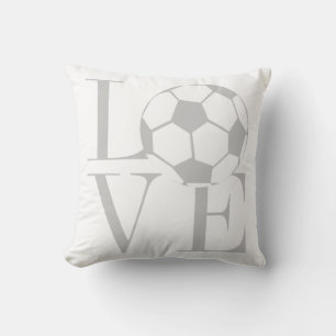 love grey football throw pillow