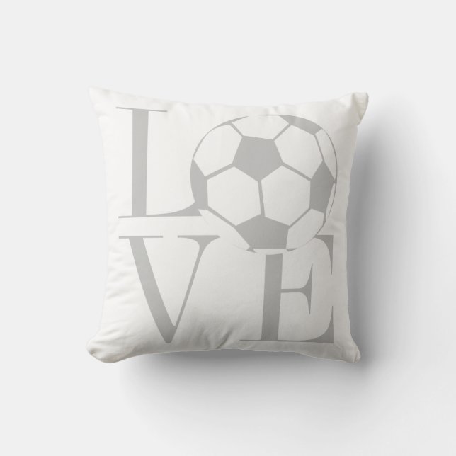 love grey football  throw pillow (Front)