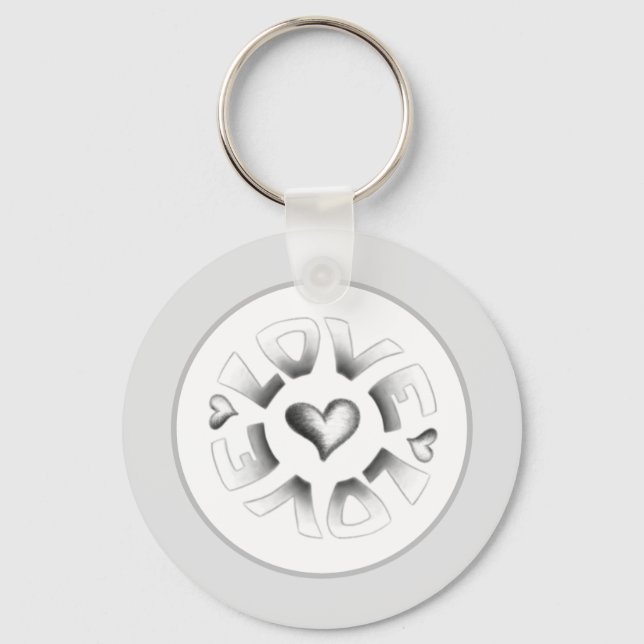 Love Grey Keychain (Front)