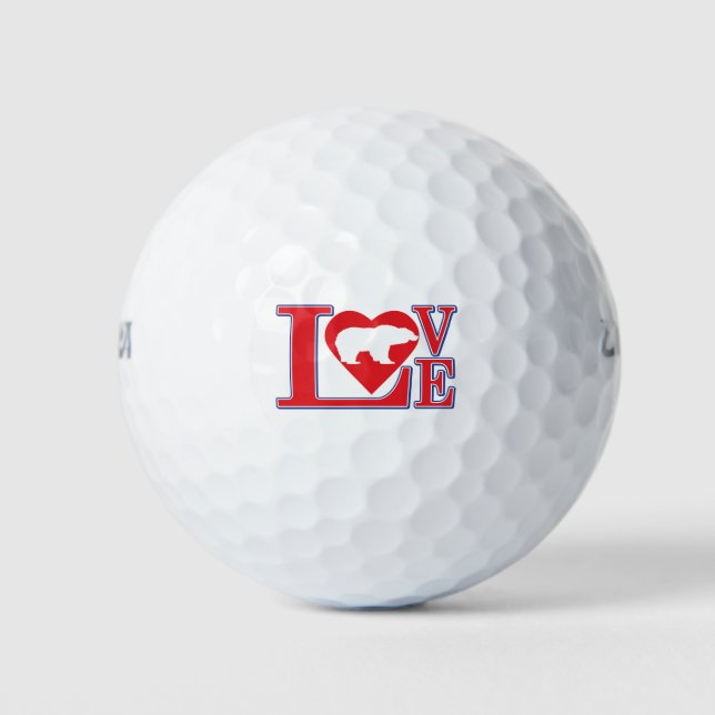 Love-Grizzlies Golf Balls (Front)