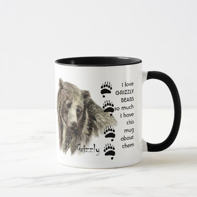 Love GRIZZLY BEARS so so much I Fun Quote  Mug (Right)
