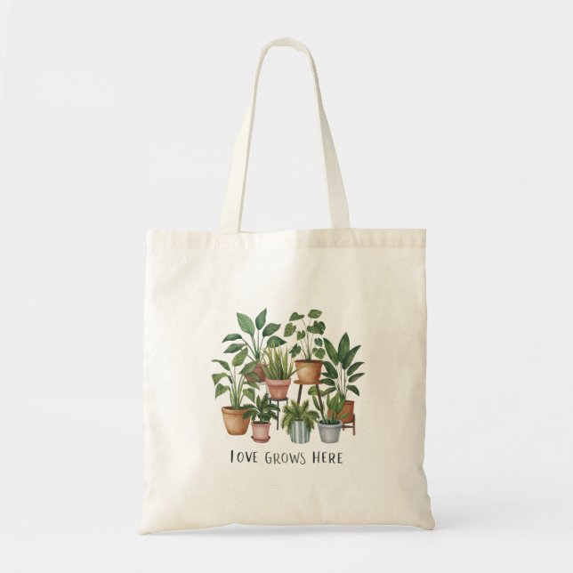 Love Grosses ici Sac fourre-tout, Amants Plantes,  (Devant)