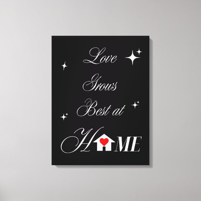 Love grows best at home canvas print (Front)
