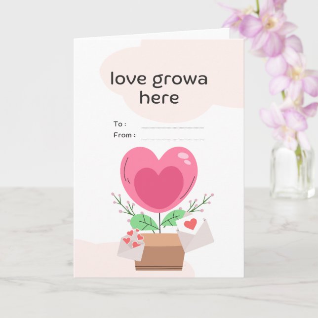Love grows here card (Orchid)