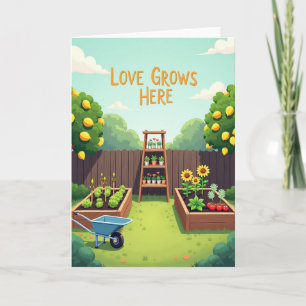 Love Grows Here Fathers Day Card