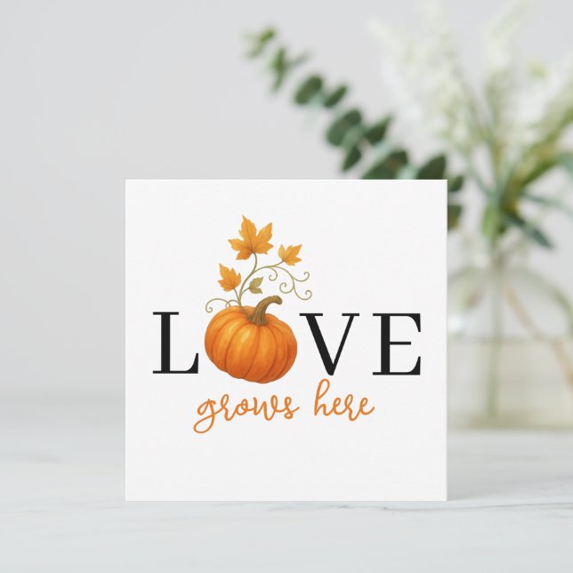 LOVE Grows Here | Pumpkin Lettering Autumn (Standing Front)