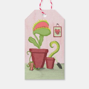 Love Grows Here:  Quirky Potted Plants Card Gift Tags