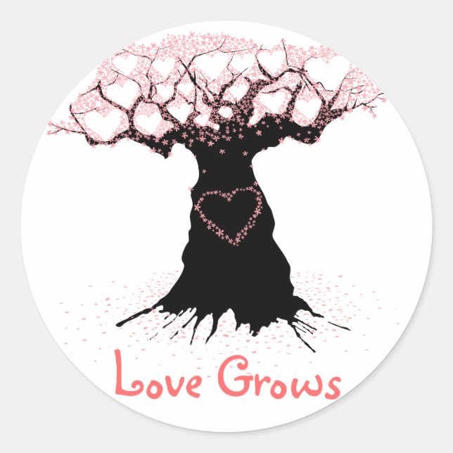 Love Grows Stickers - Perfect for Weddings! (Front)