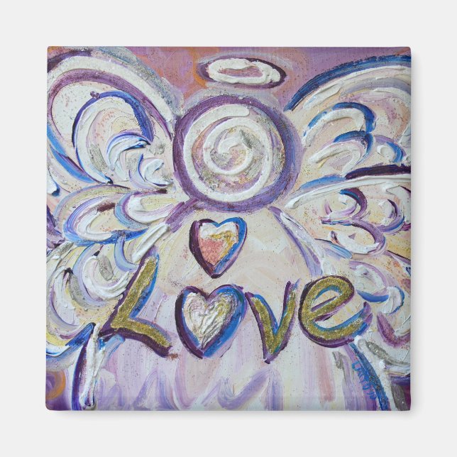 Love Guardian Angel Word Custom Magnet (Front)