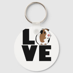 LOVE GUINEA PIG PET FUNNY SHIRT '. KEYCHAIN