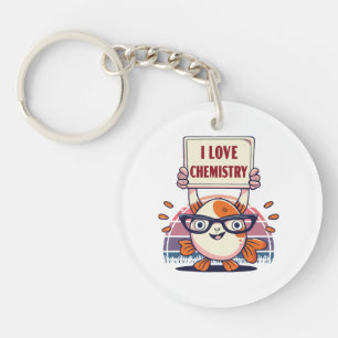 Love Guppies and Chemistry Keychain