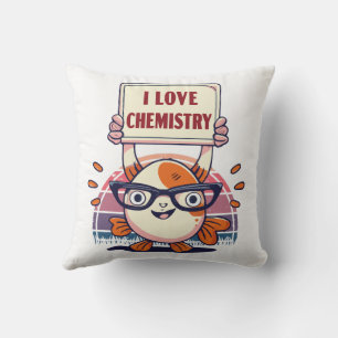 Love Guppies and Chemistry Throw Pillow