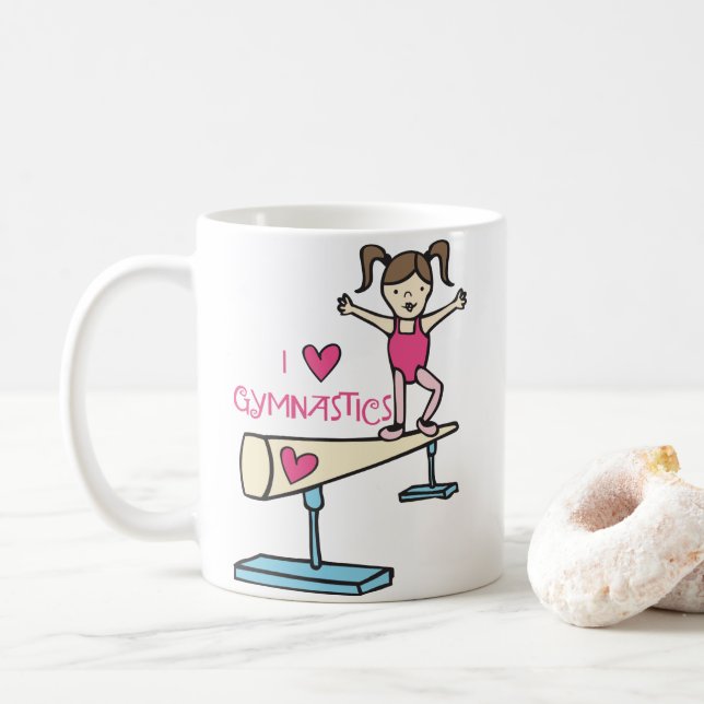 Love Gymnastics Coffee Mug (With Donut)