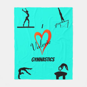 Love Gymnastics Events Girls Fleece Blanket