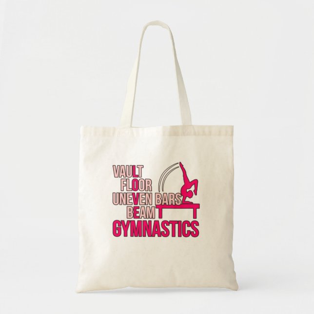 Love Gymnastics Gymnast Gymnastic Sports Lover Gra Tote Bag (Front)