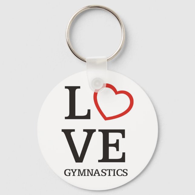 LOVE Gymnastics Keychain (Front)