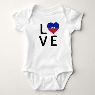 Love - Haiti Flag Baby Bodysuit
