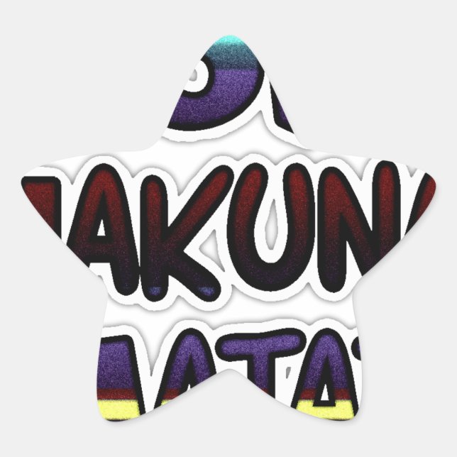 Love Hakuna Matata Gifts Star Sticker (Front)