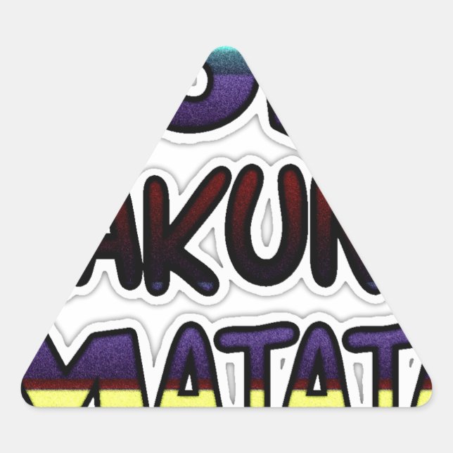 Love Hakuna Matata Gifts Triangle Sticker (Front)