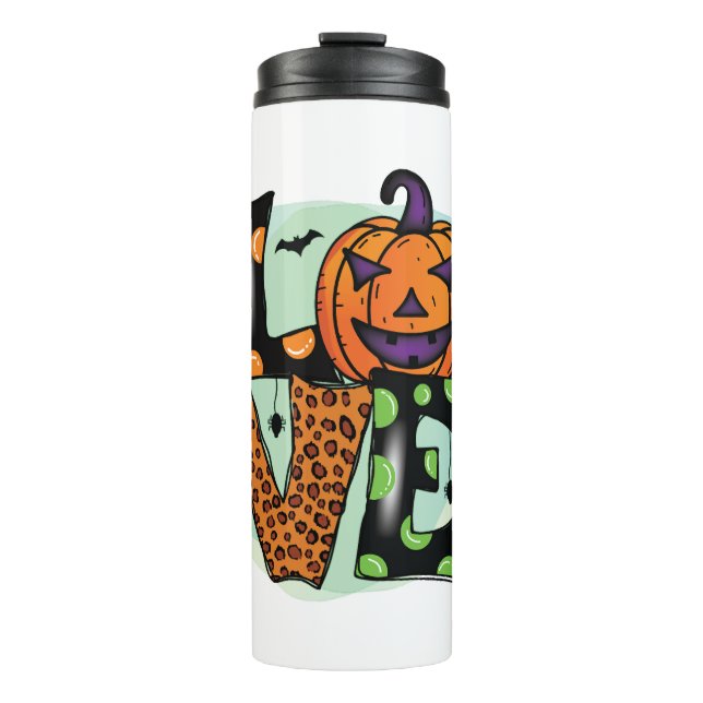 Love Halloween, Halloween, Scary, Costume Thermal Tumbler (Front)