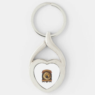 Love Halloween Haunted House Crescent Moon Black C Keychain
