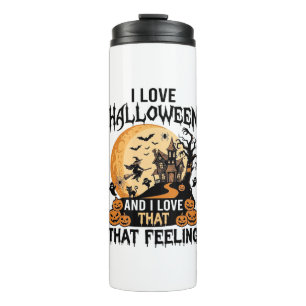 Love Halloween Haunted House Moon Witch Pumpkins_1 Thermal Tumbler