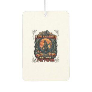 Love Halloween Skeleton Scarecrow Full Moon Pumpki Air Freshener