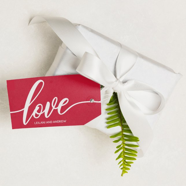 Love Hand Lettered Red Gift Tags (Creator Uploaded)