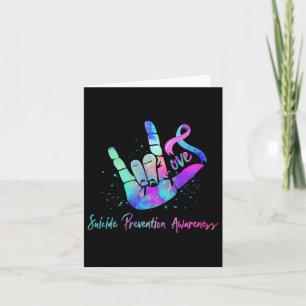 Love Hand Sign Suicide Prevention Awareness Week S Card