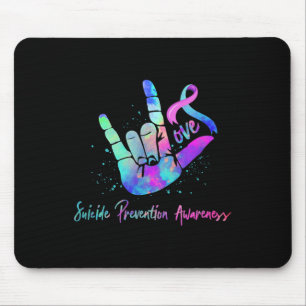 Love Hand Sign Suicide Prevention Awareness Week S Mouse Pad