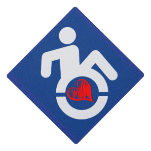 Love Handicapped Graduation Cap Topper