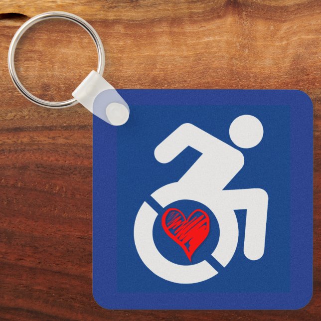 Love Handicapped Keychain (Front)