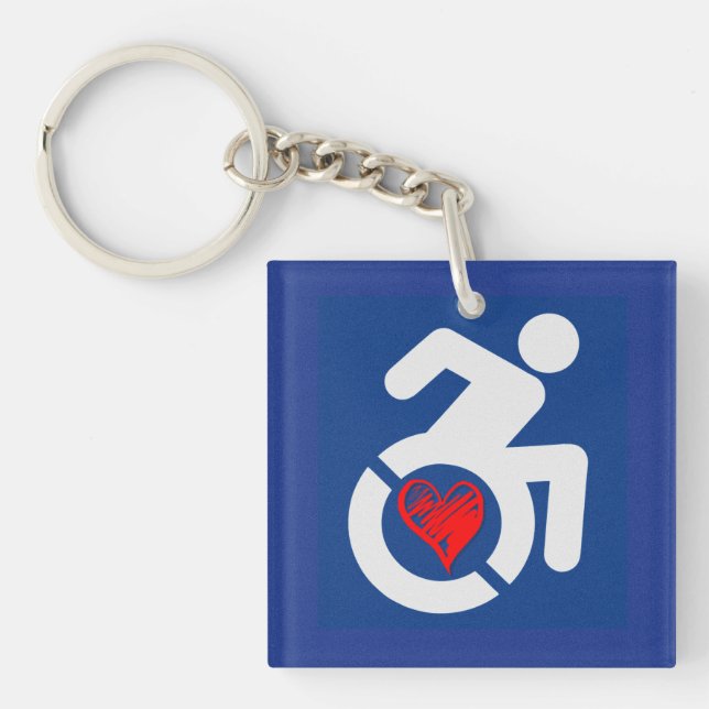 Love Handicapped Keychain (Front)