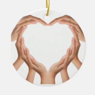 Love Hands Ceramic Ornament