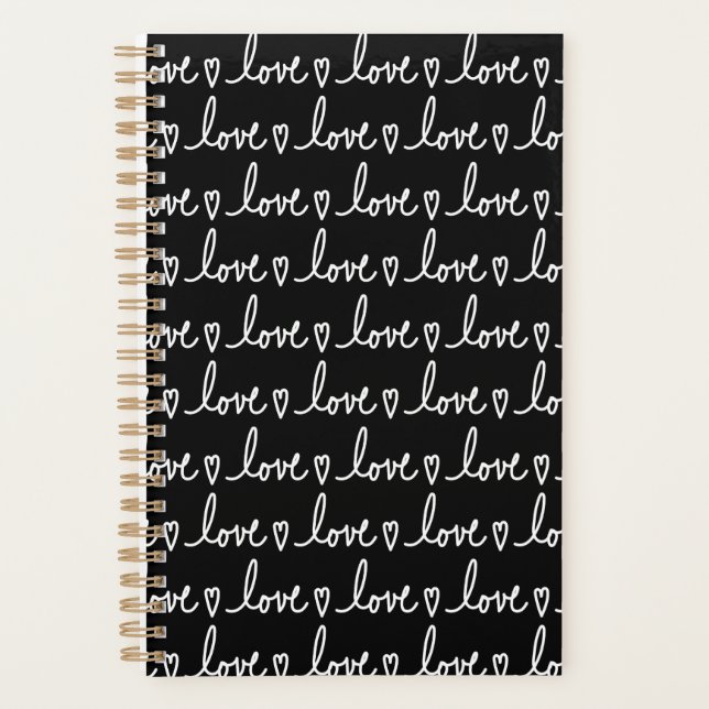 Love Handwritten Valentine's Day Notebook Planner (Front)