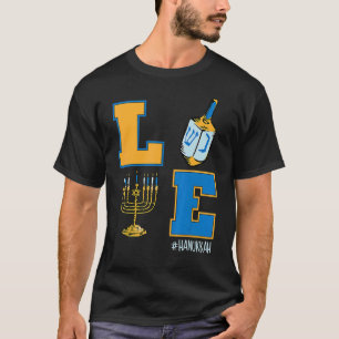 Love Hanukkah  Cute Jewish Dreidel Menorah Hanukka T-Shirt