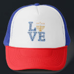 Love Hanukkah Jewish Holiday Menorah Trucker Hat<br><div class="desc">Jewish Hanukkah, Menorah love, Jewish holiday, Hanukkah menorah, Jewish traditions, Festival of Lights, Love in Hanukkah, Menorah design, Jewish holiday spirit, Jewish love art</div>