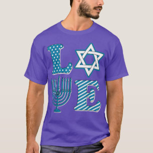 Love Hanukkah Menorah Pajama Chanukah Family Match T-Shirt