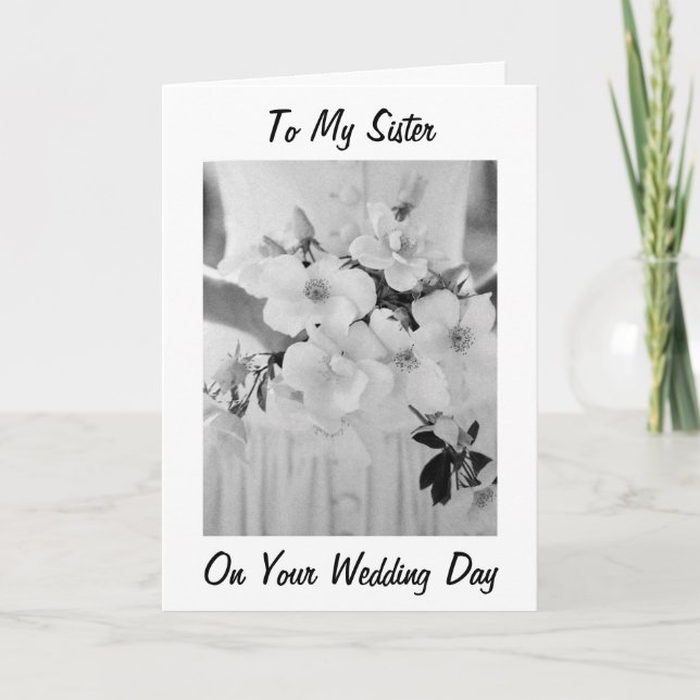 LOVE HAPPINESS / DREAMS COME TRUE SISTER WEDS CARD (Front)
