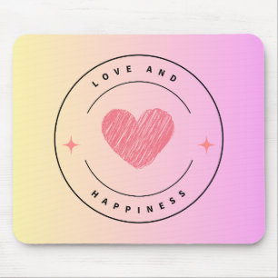 Love & Happiness Drink Coaster Mouse Pad