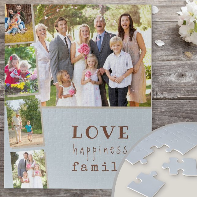 Love Happiness Family Photo Strip Collage Jigsaw Puzzle (Creator Uploaded)