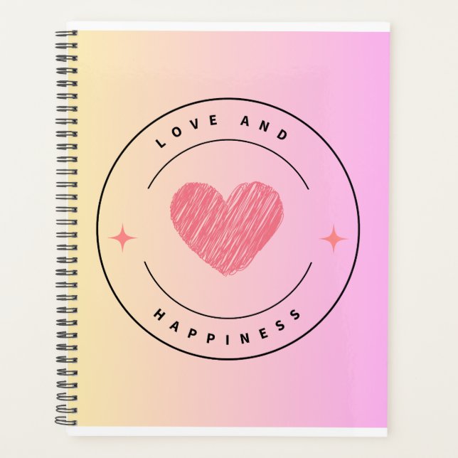 Love & Happiness Notebook Planner (Front)