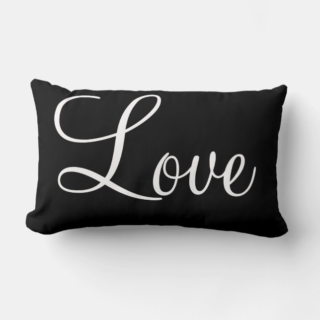 Love, Happiness, Sweet Dreams Decorative Bedroom A Lumbar Pillow (Front)