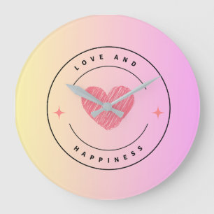 Love & Happiness Wall Clock