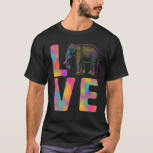 Love Happy Holi Colourful Elephant India Dance Hin T-Shirt